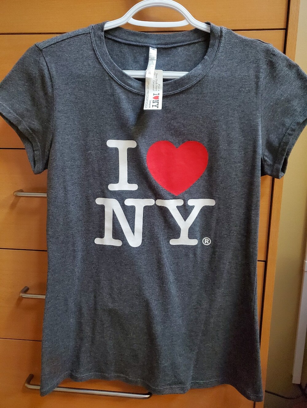 I Heart NY Graphic Tee - Gray with Red Heart